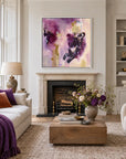 Connection original artwork in a premium white float frame — living room | Nicola Bird