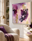 Connection original artwork in a premium white float frame — angled reading nook showing 40 mm depth | Nicola Bird