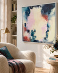 Inclusion original artwork in a premium white float frame — reading nook | Nicola Bird