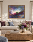 Moody Bitch framed canvas print in a light editorial interior