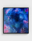 Black float-frame option for Nyx framed canvas print