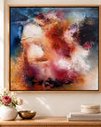 Vivienne original artwork — 20 × 20 inches, oak float frame, scene 01