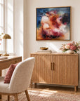 Vivienne original artwork — 20 × 20 inches, oak float frame, scene 08
