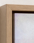 Natural oak float-frame detail