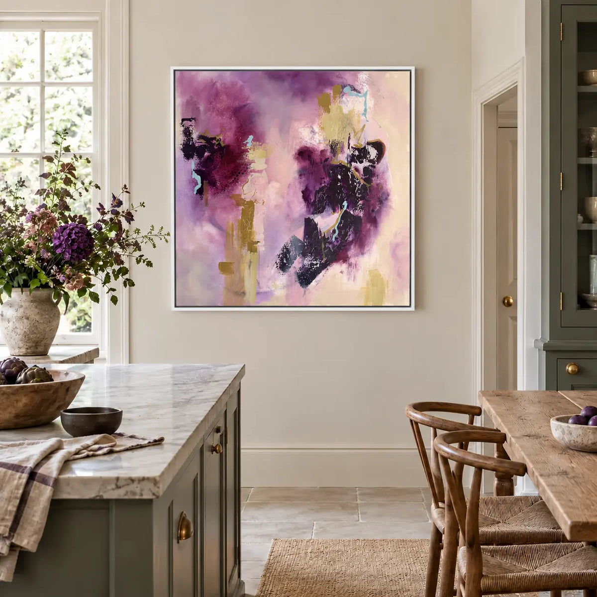 Connection original artwork in a premium white float frame — kitchen | Nicola Bird