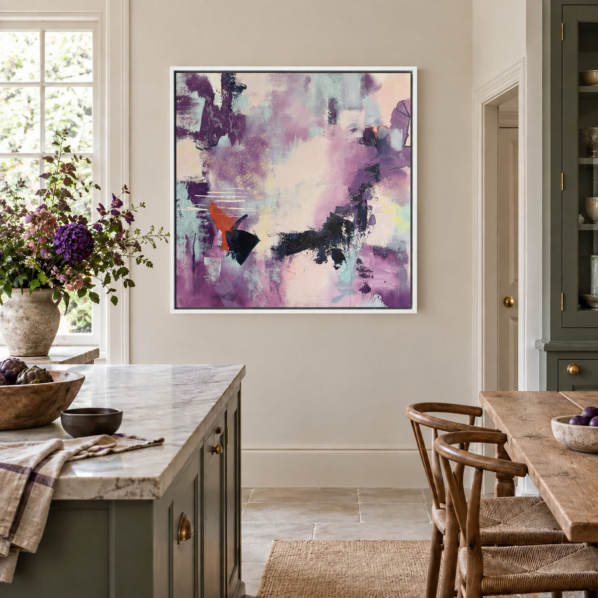 Curiosity original artwork in a premium white float frame — kitchen | Nicola Bird