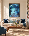 Durga original artwork in a oak float frame — living room | Nicola Bird