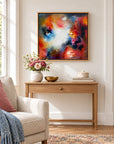Florence original artwork — 20 × 20 inches, oak float frame, scene 06