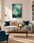 Freyja framed canvas print – living room