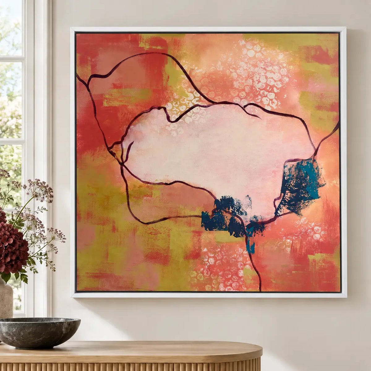 Impact original artwork in a premium white float frame — cropped hero | Nicola Bird