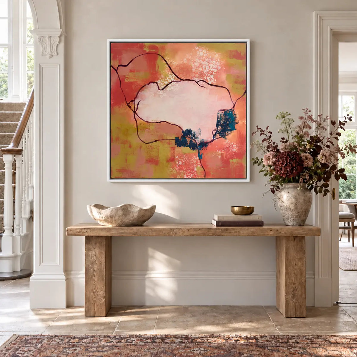 Impact original artwork in a premium white float frame — hallway | Nicola Bird