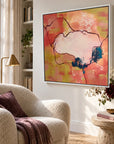 Impact original artwork in a premium white float frame — reading nook | Nicola Bird