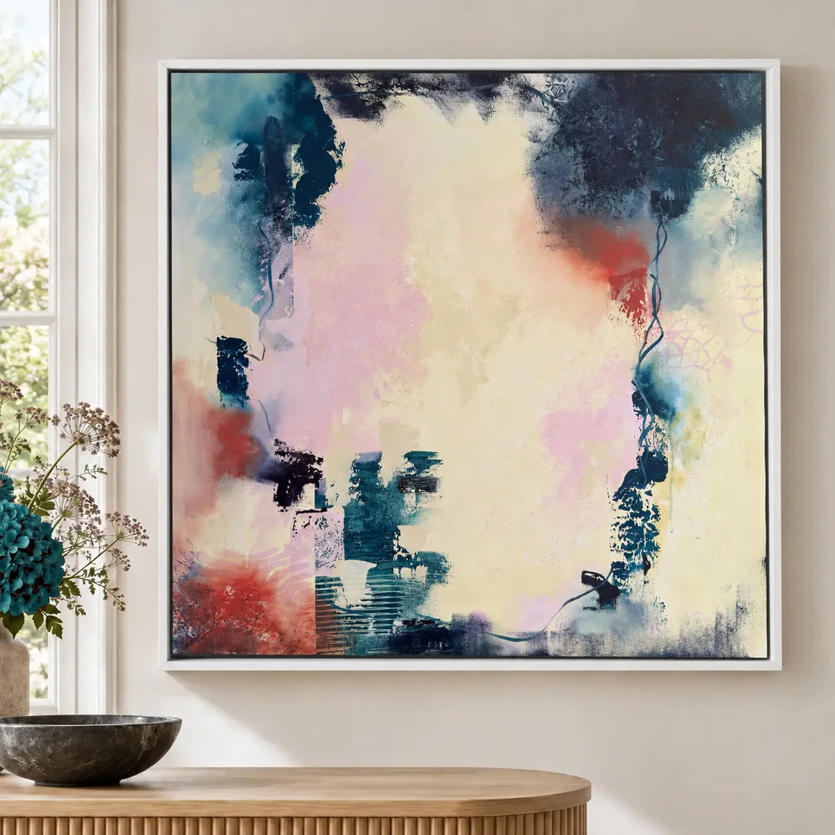 Inclusion original artwork in a premium white float frame — cropped hero | Nicola Bird