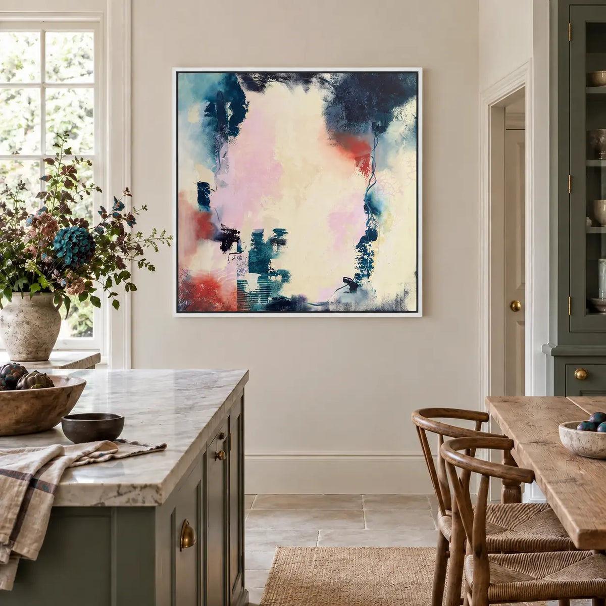 Inclusion original artwork in a premium white float frame — kitchen | Nicola Bird