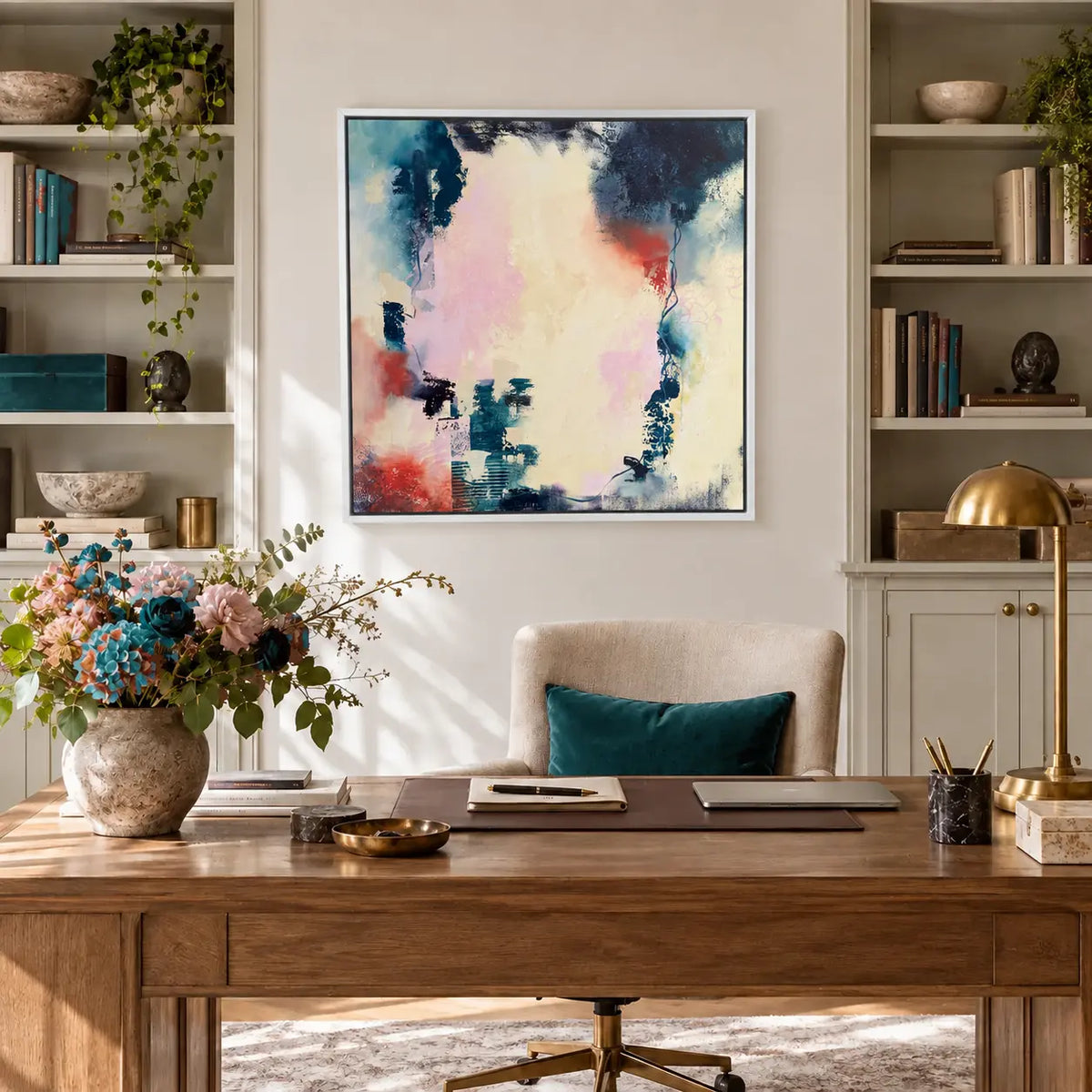 Inclusion original artwork in a premium white float frame — office | Nicola Bird