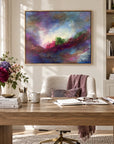 Moody Bitch framed canvas print in a light editorial interior