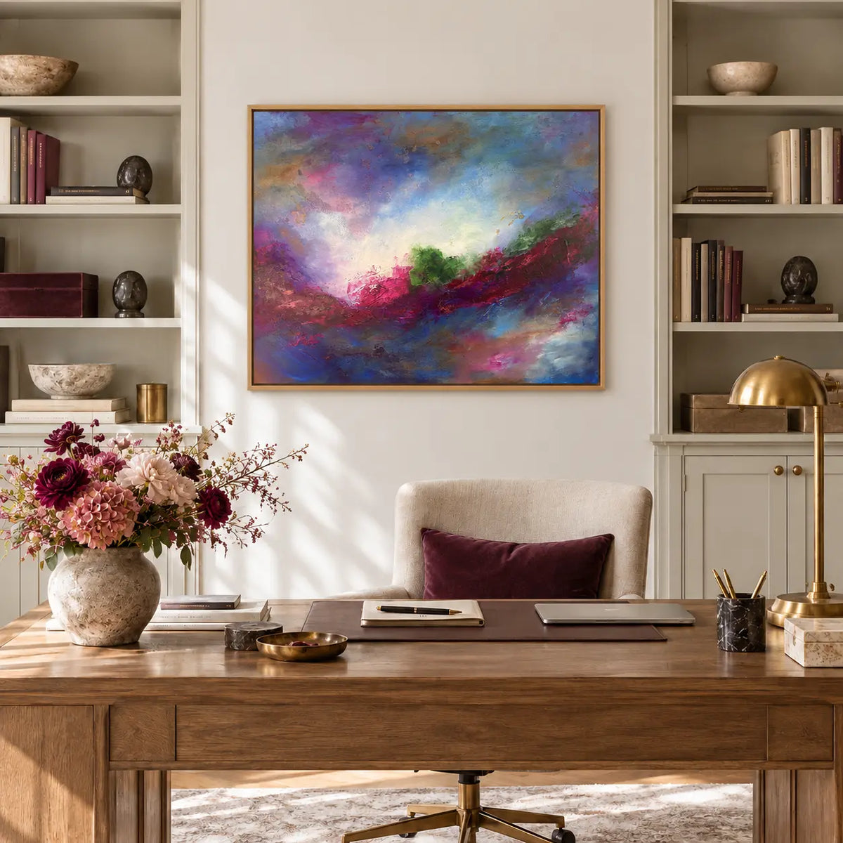 Moody Bitch original artwork in a oak float frame — office | Nicola Bird