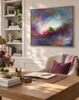 Moody Bitch framed canvas print in a light editorial interior