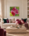 Physis original artwork in a white float frame — living room | Nicola Bird