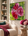 Physis original artwork in a white float frame — reading nook | Nicola Bird