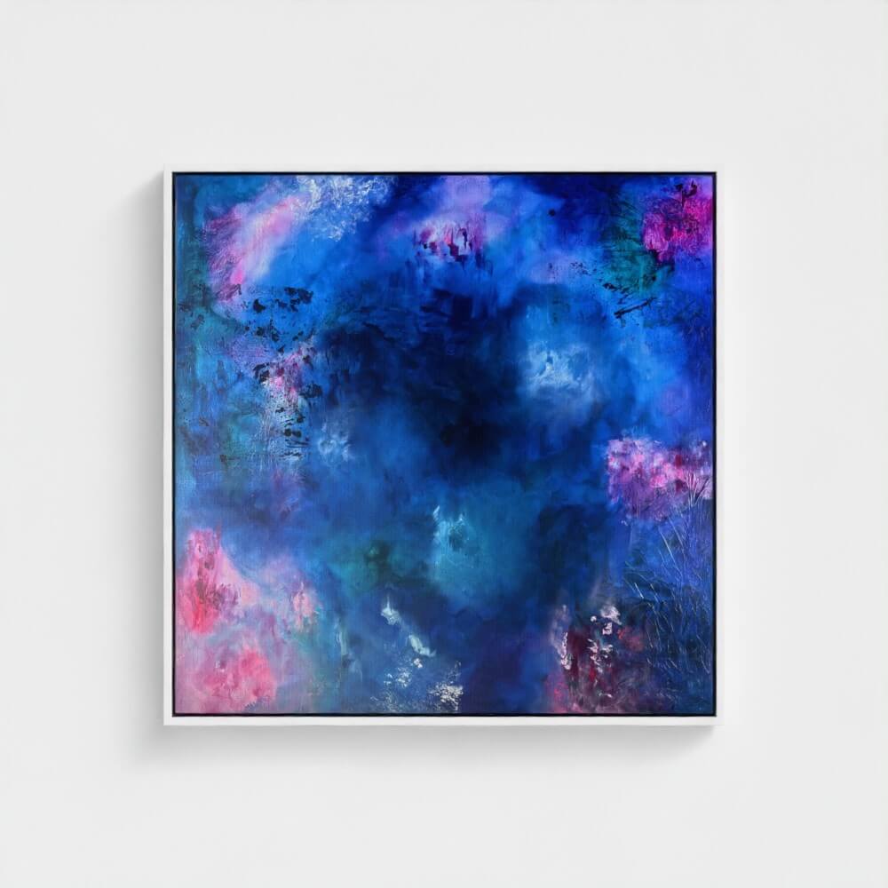 White float-frame option for Nyx framed canvas print