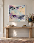 Reciprocity original artwork in a premium white float frame — hallway | Nicola Bird