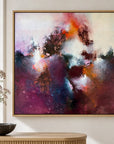 Sunrise Ruby original artwork in an oak float frame — cropped hero | Nicola Bird