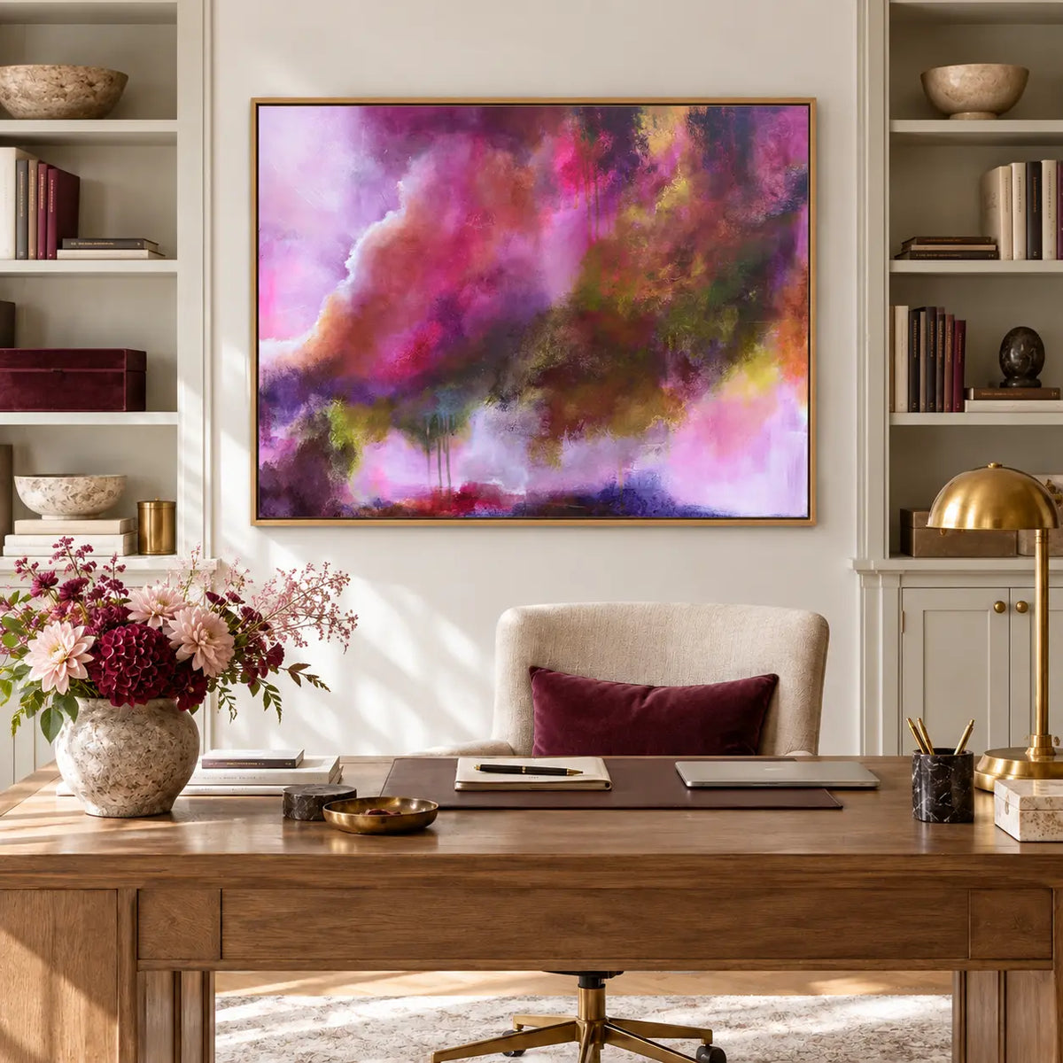The Gift original artwork in a oak float frame — office | Nicola Bird