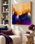 The Queen original artwork in an oak float frame — reading nook | Nicola Bird