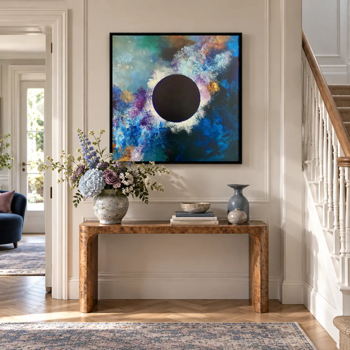 The Sorceress original artwork in a black float frame — hallway | Nicola Bird