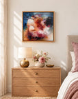 Vivienne original artwork — 20 × 20 inches, oak float frame, scene 04